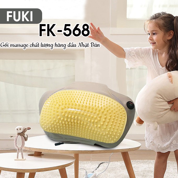 Gối massage hồng ngoại đau vai cổ lưng Shiatsu Fuki FK-568